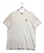 AMI Alexandre Mattiussiアミアレクサンドルマテュッシ）の古着「ハートA刺繍ロゴ 半袖Tシャツ」｜ホワイト