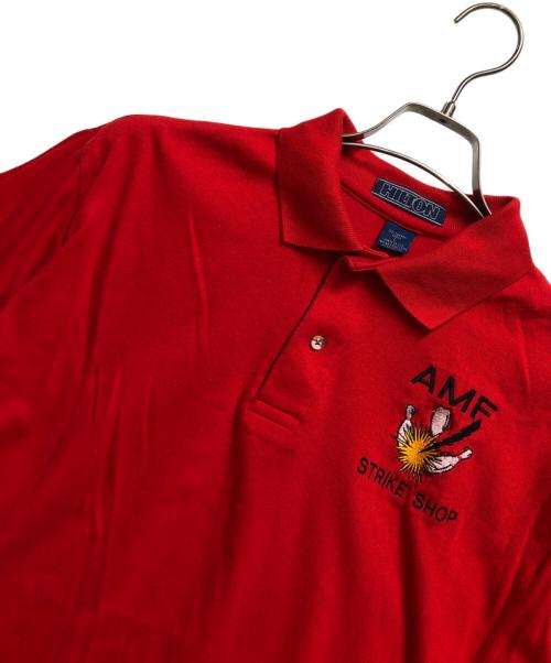 Hilton（ヒルトン）Hilton (ヒルトン) 半袖ポロシャツ レッド サイズ:Lの古着・服飾アイテム