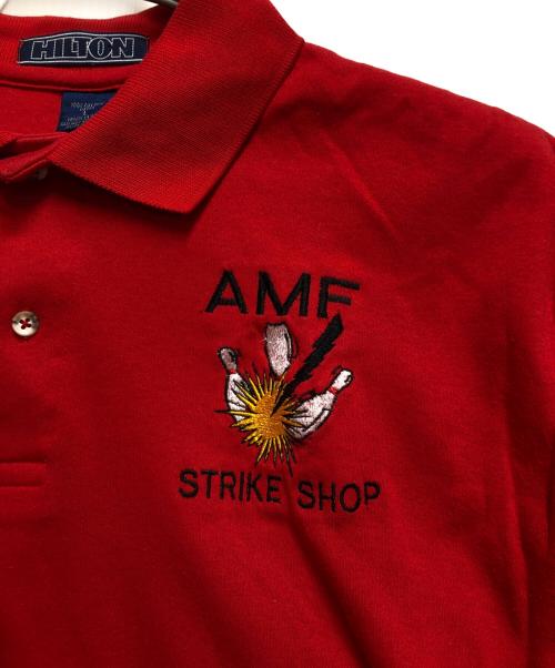 Hilton（ヒルトン）Hilton (ヒルトン) 半袖ポロシャツ レッド サイズ:Lの古着・服飾アイテム