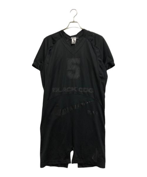 NIKE（ナイキ）NIKE (ナイキ) BLACK COMME des GARCONS (ブラックコムデギャルソン) アメフト型メッシュ半袖ワンピース ブラック サイズ:Ｍの古着・服飾アイテム