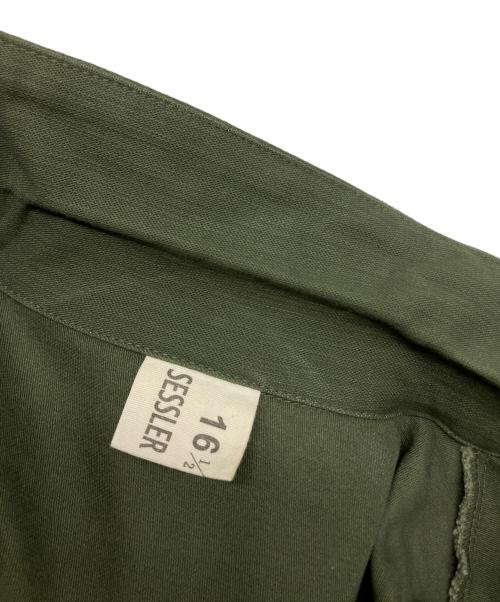 US ARMY（ユーエスアーミー）US ARMY (ユーエスアーミー) COTTON SATEEN SHIRT グリーン サイズ:16 1/2の古着・服飾アイテム