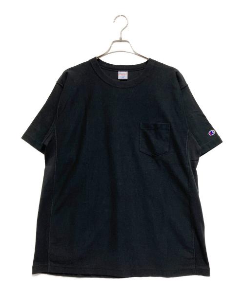 Champion REVERSE WEAVE（チャンピオン リバース ウィーブ）Champion REVERSE WEAVE (チャンピオン リバース ウィーブ) リバースウィーブ(R) ショートスリーブポケットTシャツ ブラック サイズ:XLの古着・服飾アイテム