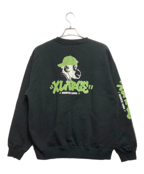 X-LARGE（エクストララージ）X-LARGE (エクストララージ) クルーネックスウェット ブラック サイズ:Mの古着・服飾アイテム