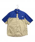 THE NORTH FACEザ ノース フェイス）の古着「ショートスリーブヌプシシャツ」｜ベージュ×ブルー