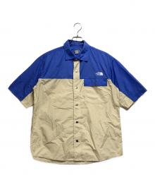 THE NORTH FACE（ザ ノース フェイス）の古着「 ショートスリーブヌプシシャツ」｜ベージュ×ブルー