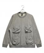 NUMBER (N)INEナンバーナイン）の古着「マルチポケトルーズプルオーバースウェット」｜ライトグレー
