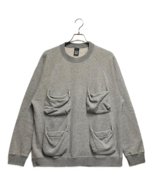 NUMBER (N)INE（ナンバーナイン）NUMBER (N)INE (ナンバーナイン) マルチポケトルーズプルオーバースウェット ライトグレー サイズ:3の古着・服飾アイテム
