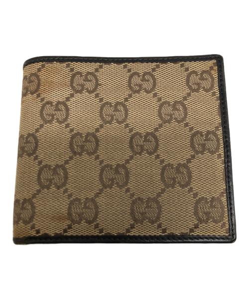 GUCCI（グッチ）GUCCI (グッチ) 2つ折り財布 ブラウンの古着・服飾アイテム