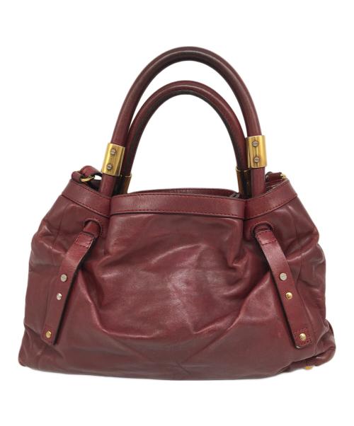 Chloe（クロエ）Chloe (クロエ) ヴィクトリア 2WAYショルダーバッグ レッドの古着・服飾アイテム