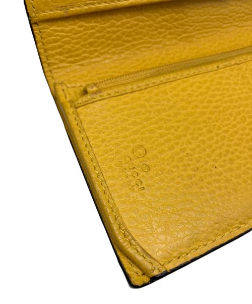 GUCCI（グッチ）GUCCI (グッチ) 長財布 ブラック×イエローの古着・服飾アイテム