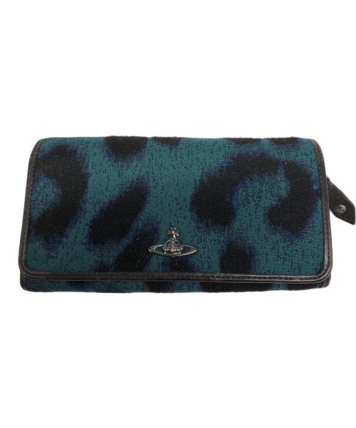 Vivienne Westwood（ヴィヴィアンウエストウッド）Vivienne Westwood (ヴィヴィアンウエストウッド) 長財布 グリーン×ブラックの古着・服飾アイテム