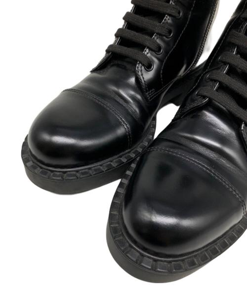 PRADA（プラダ）PRADA (プラダ) ブラッシュアップレースブーツ ブラック サイズ:39 1/2の古着・服飾アイテム