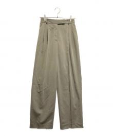 Ameri（アメリ）の古着「REFINE DOUBLE TUCK PANTS」｜オリーブ