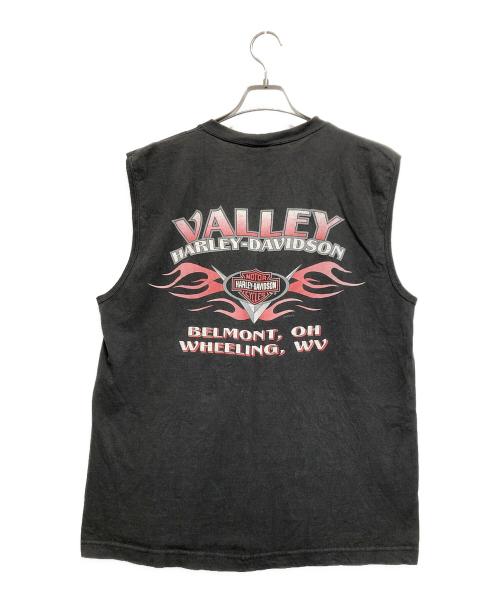 HARLEY-DAVIDSON（ハーレーダビッドソン）HARLEY-DAVIDSON (ハーレーダビッドソン) ノースリーブカットソー ブラック サイズ:Lの古着・服飾アイテム