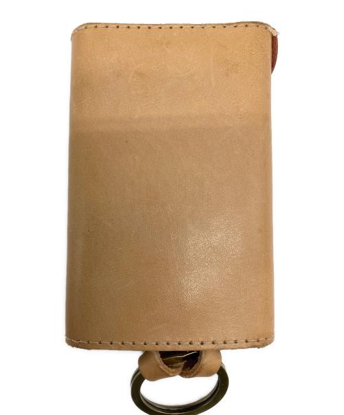 IL BISONTE（イル ビゾンテ）IL BISONTE (イル ビゾンテ) 6連キーケース ベージュ×レッドの古着・服飾アイテム