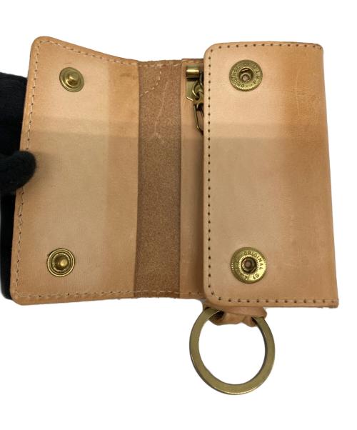 IL BISONTE（イル ビゾンテ）IL BISONTE (イル ビゾンテ) 6連キーケース ベージュ×レッドの古着・服飾アイテム