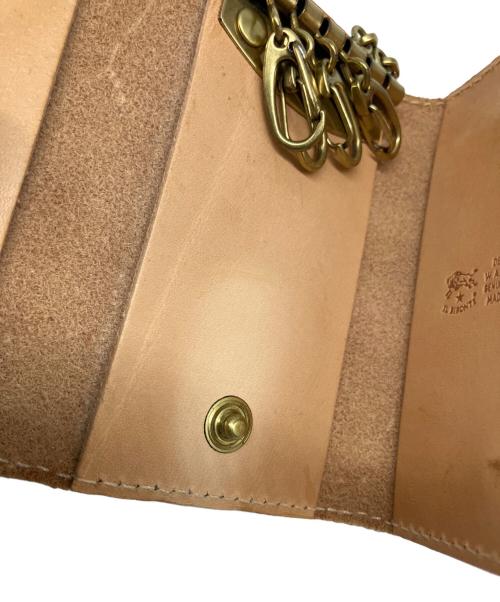 IL BISONTE（イル ビゾンテ）IL BISONTE (イル ビゾンテ) 6連キーケース ベージュ×レッドの古着・服飾アイテム