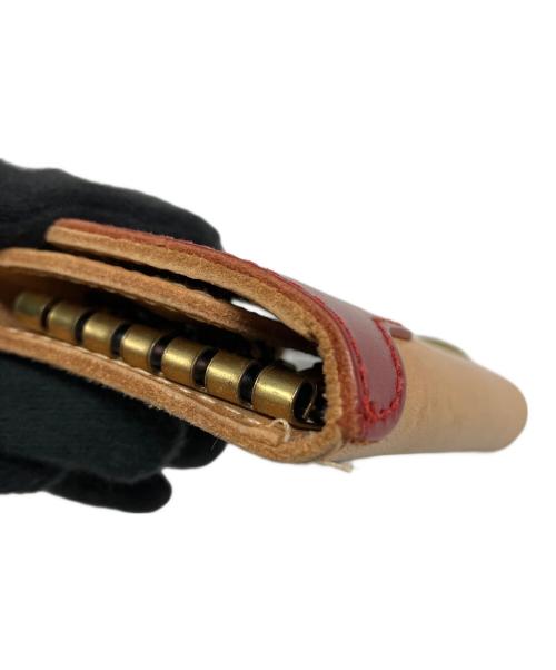 IL BISONTE（イル ビゾンテ）IL BISONTE (イル ビゾンテ) 6連キーケース ベージュ×レッドの古着・服飾アイテム