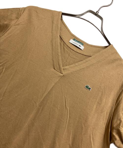 LACOSTE（ラコステ）LACOSTE (ラコステ) ギャザースリーブ ワンピース ベージュ サイズ:36の古着・服飾アイテム