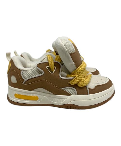 ZARA（ザラ）ZARA (ザラ) スケートスニーカー ホワイト×ブラウン サイズ:US 8の古着・服飾アイテム