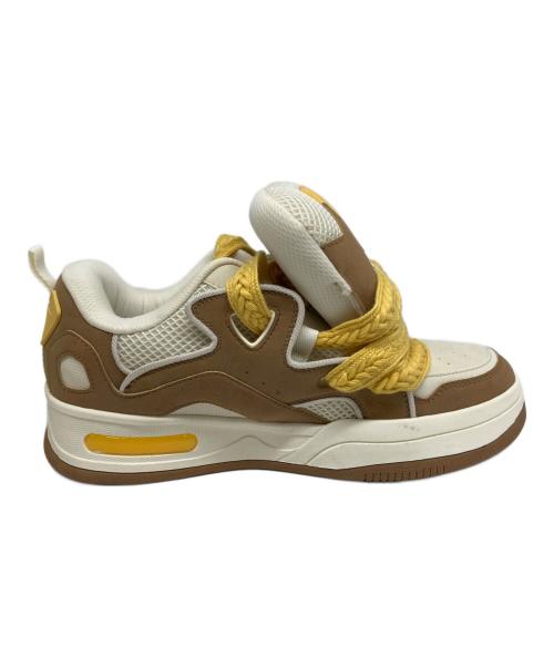 ZARA（ザラ）ZARA (ザラ) スケートスニーカー ホワイト×ブラウン サイズ:US 8の古着・服飾アイテム