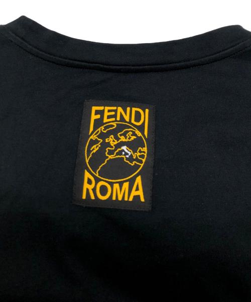 FENDI（フェンディ）FENDI (フェンディ) ロゴメッシュT ブラック×イエロー サイズ:Sの古着・服飾アイテム