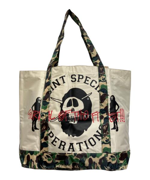 BAPE BY A BATHING APE（ベイプバイアベイシングエイプ）BAPE BY A BATHING APE (ベイプバイアベイシングエイプ) stussy (ステューシー) 世界最強コラボトートバッグの古着・服飾アイテム