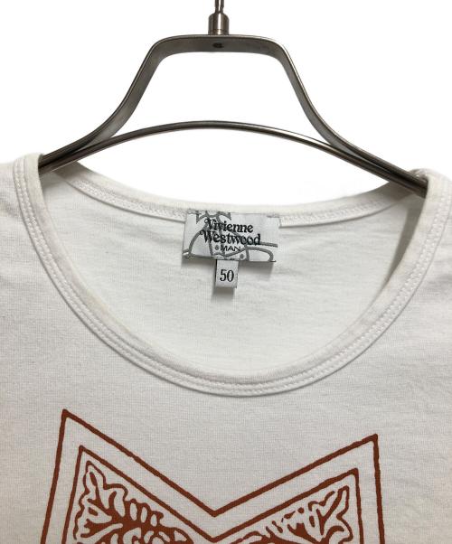 Vivienne Westwood（ヴィヴィアンウエストウッド）Vivienne Westwood (ヴィヴィアンウエストウッド) 半袖カットソー ホワイト サイズ:50の古着・服飾アイテム