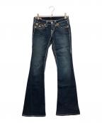 TRUE RELIGIONトゥルー レリジョン）の古着「フレアデニムパンツ」｜ブルー