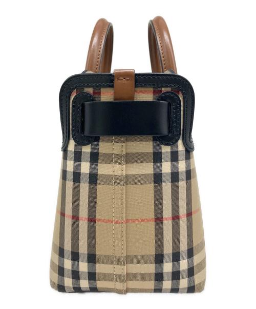 BURBERRY（バーバリー）BURBERRY (バーバリー) ヴィンテージチェック トリプルスタッズ ベルトバッグ ベージュ×ブラックの古着・服飾アイテム