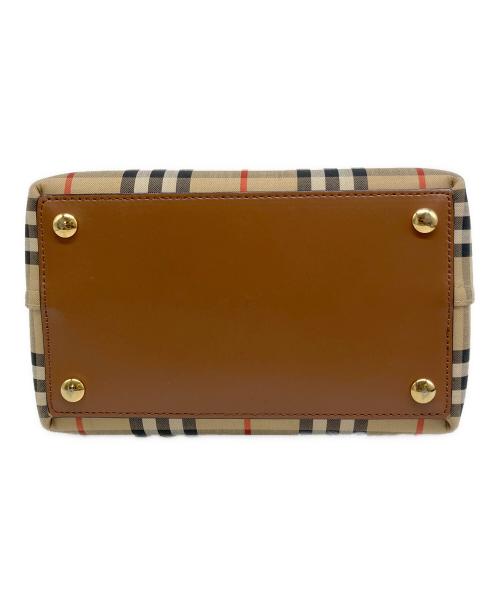 BURBERRY（バーバリー）BURBERRY (バーバリー) ヴィンテージチェック トリプルスタッズ ベルトバッグ ベージュ×ブラックの古着・服飾アイテム