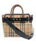 BURBERRY（バーバリー）の古着「ヴィンテージチェック トリプルスタッズ ベルトバッグ」｜ベージュ×ブラック