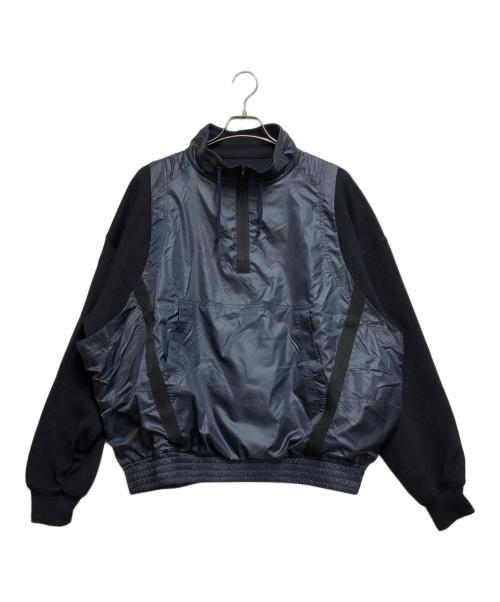 HOMELESS TAILOR（ホームレステイラー）HOMELESS TAILOR (ホームレステイラー) ハーフジップレイヤードニット ネイビー サイズ:FREEの古着・服飾アイテム