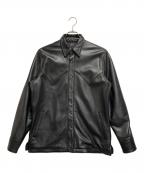 Schottショット）の古着「レザーウエスタンシャツ」｜ブラック