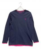 BURBERRY BLACK LABELバーバリーブラックレーベル）の古着「長袖カットソー」｜ネイビー×ピンク