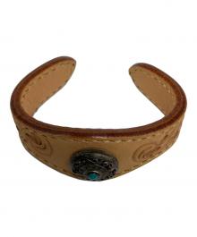 不明（フメイ）の古着「レザーブレスレット」｜ナチュラル