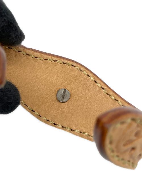不明（フメイ）不明 (フメイ) レザーブレスレット ナチュラルの古着・服飾アイテム