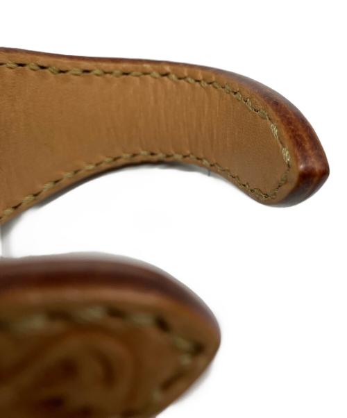 不明（フメイ）不明 (フメイ) レザーブレスレット ナチュラルの古着・服飾アイテム