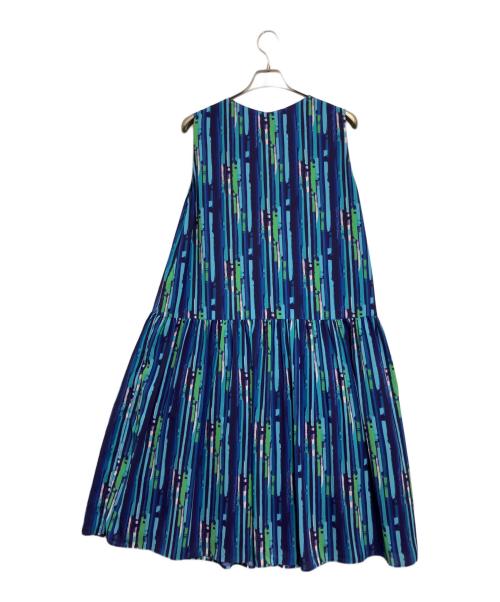 SUPER LADY by KANSAI YAMAMOTO（スーパーレディバイカンサイヤマモト）SUPER LADY by KANSAI YAMAMOTO (スーパーレディバイカンサイヤマモト) 総柄ワンピース ブルー サイズ:Mの古着・服飾アイテム