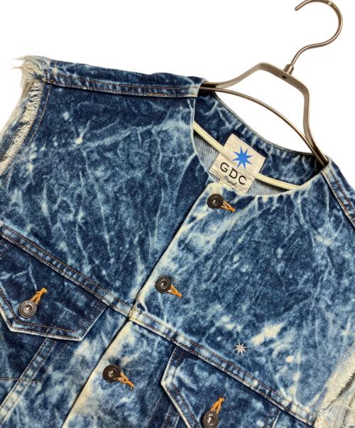 GDC（ジーディーシー）GDC (ジーディーシー) デニムベスト ブルー サイズ:Mの古着・服飾アイテム