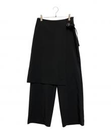 MARW UNITED ARROWS（マルゥ ユナイテッドアローズ）の古着「レイヤードデザインパンツ」｜ブラック