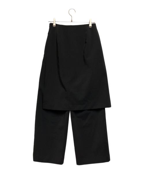 MARW UNITED ARROWS（マルゥ ユナイテッドアローズ）MARW UNITED ARROWS (マルゥ ユナイテッドアローズ) レイヤードデザインパンツ ブラック サイズ:36の古着・服飾アイテム