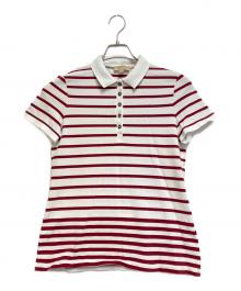 BURBERRY LONDON ENGLAND（バーバリー ロンドン イングランド）の古着「ポロシャツ」｜レッド×ホワイト