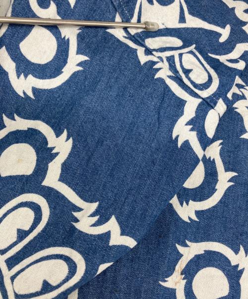 Hysteric Glamour（ヒステリックグラマー）Hysteric Glamour (ヒステリックグラマー) FIRE BEAR柄 オーバーサイズデニムシャツ ブルー サイズ:FREEの古着・服飾アイテム