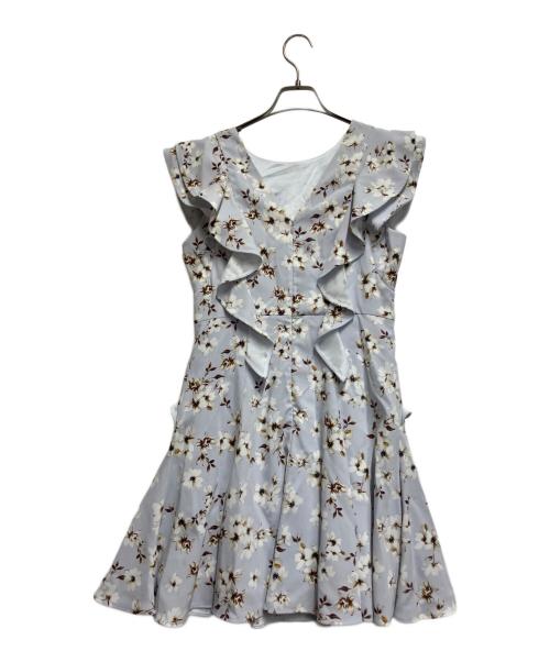 Snidel（スナイデル）Snidel (スナイデル) ツートンフラワーフリルワンピース ラベンダー サイズ:1の古着・服飾アイテム