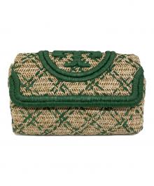 TORY BURCH（トリーバーチ）の古着「クラッチバッグ」｜ナチュラル×グリーン