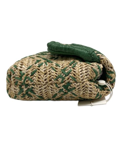 TORY BURCH（トリーバーチ）TORY BURCH (トリーバーチ) クラッチバッグ ナチュラル×グリーン 未使用品の古着・服飾アイテム