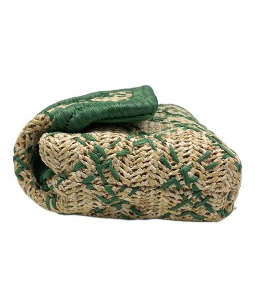 TORY BURCH（トリーバーチ）TORY BURCH (トリーバーチ) クラッチバッグ ナチュラル×グリーン 未使用品の古着・服飾アイテム