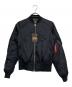 ALPHA INDUSTRIES INC（アルファインダストーリーズ）の古着「MA-1 ライトシェル プリマロフト フライトジャケット」｜ブラック