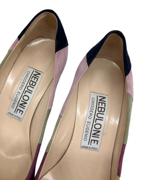 NEBULONIE（ネブローニ）NEBULONIE (ネブローニ) ポインテッドトゥパンプス パープル サイズ:35 1/2の古着・服飾アイテム